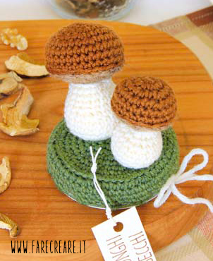 Funghi secchi crochet - www.farecreare.it