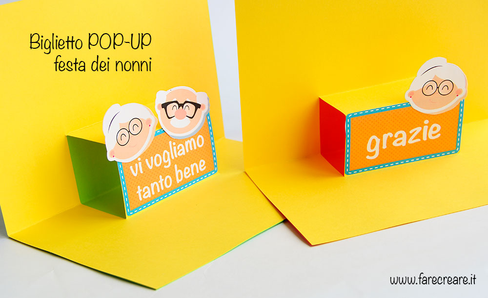 Biglietto Pop Up Facile Per La Festa Dei Nonni Grafica Free