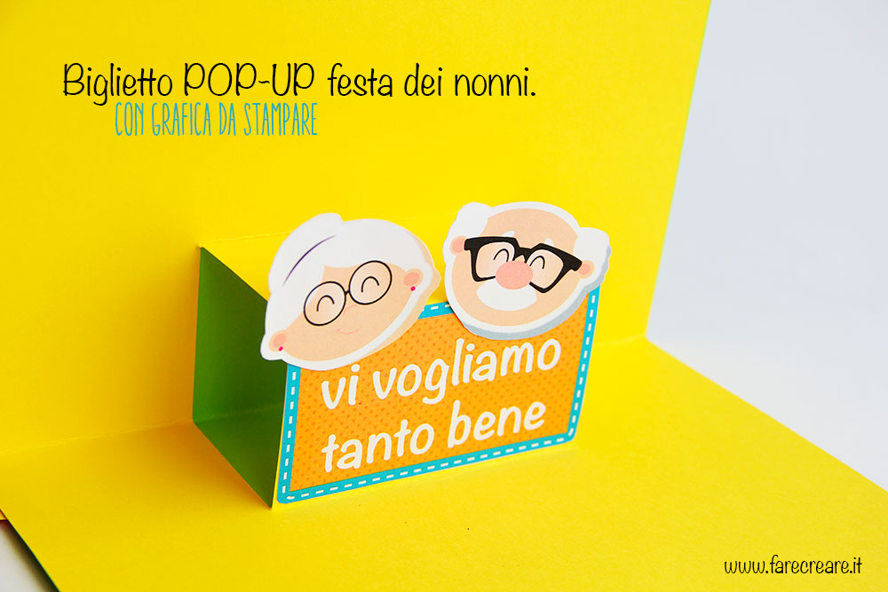 Biglietto Pop Up Facile Per La Festa Dei Nonni Grafica Free