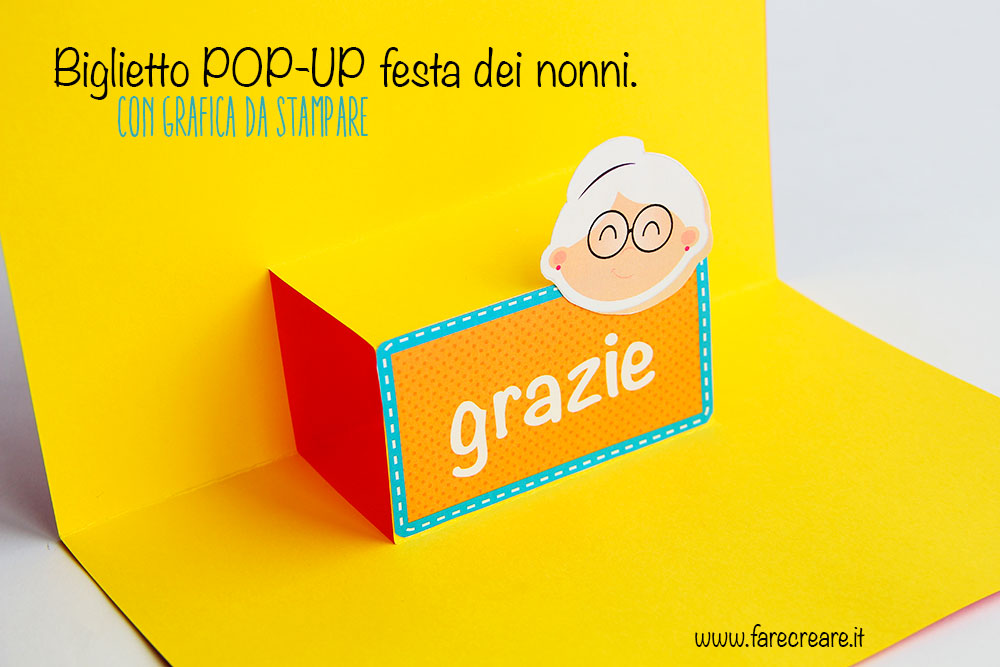 Biglietto Pop Up Facile Per La Festa Dei Nonni Grafica Free