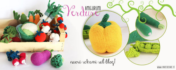 Tutte le verdure amigurumi - schemi base con foto e spiegazioni sul mio blog di uncinetto.